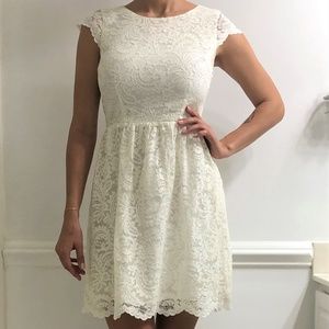 Gianni Bini Off white lace dress.